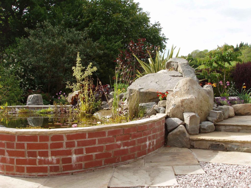Raised Pond And Patio A Real Gardener
